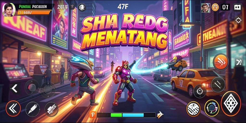 Screenshot utama game 47F dengan aksi gameplay Arcade yang mendebarkan.