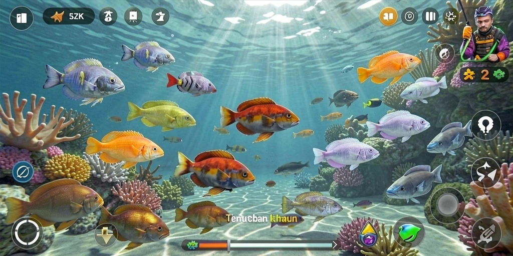 Tampilan gameplay menembak ikan yang seru di 5ZK.