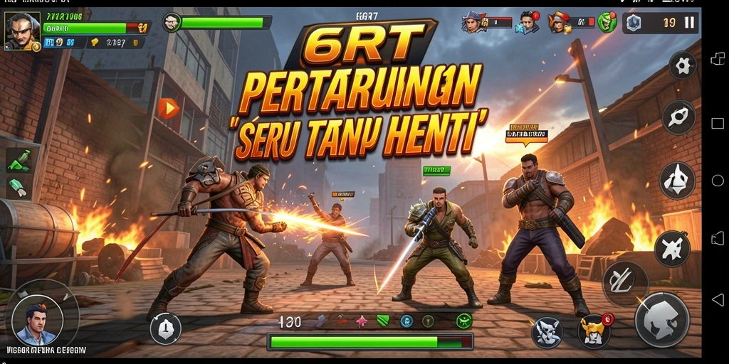 Screenshot dari gameplay <strong>6RT</strong> menunjukkan pertarungan yang mendebarkan.