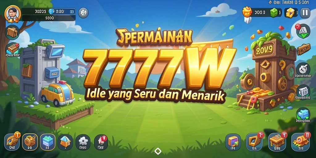 Screenshot gameplay Idle 7777W yang menarik dan interaktif.