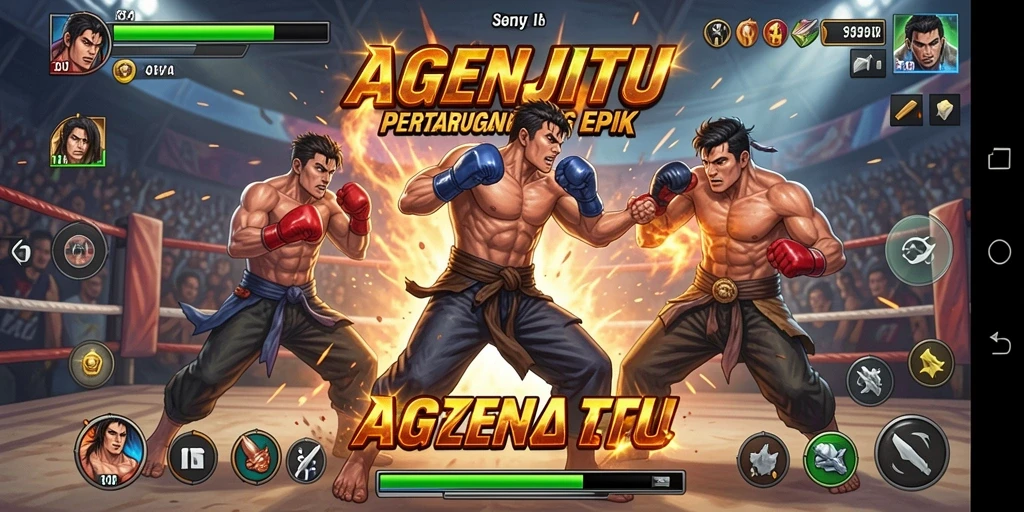 Gameplay seru AGENJITU dengan pertarungan dinamis.