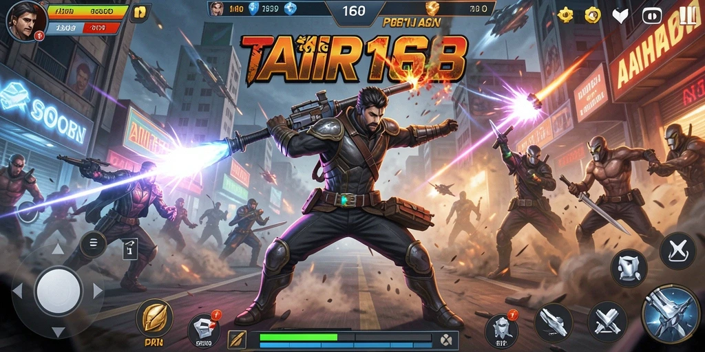 Screenshot gameplay AIR168 menampilkan aksi tempur yang intens dan grafis menakjubkan.
