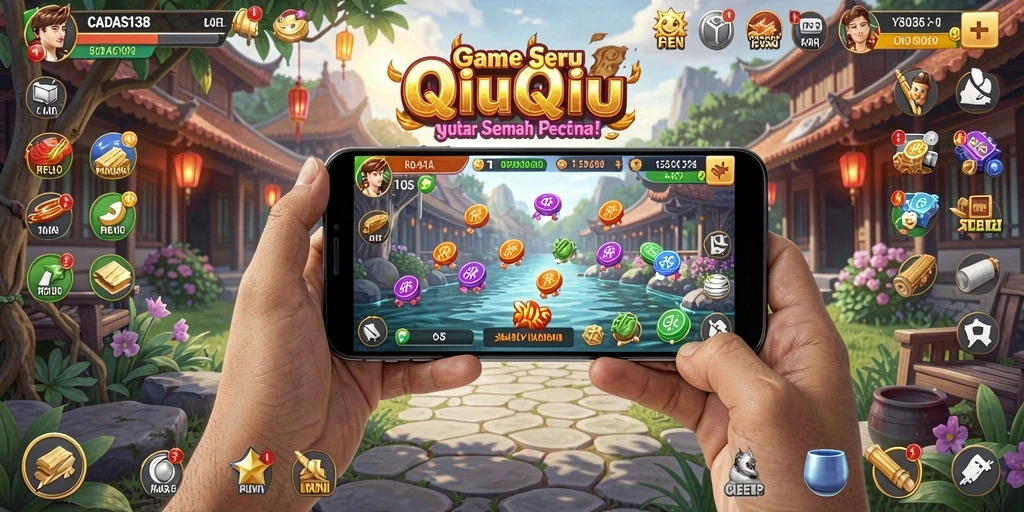 Screenshot utama CADAS138 menunjukkan gameplay QiuQiu yang seru.