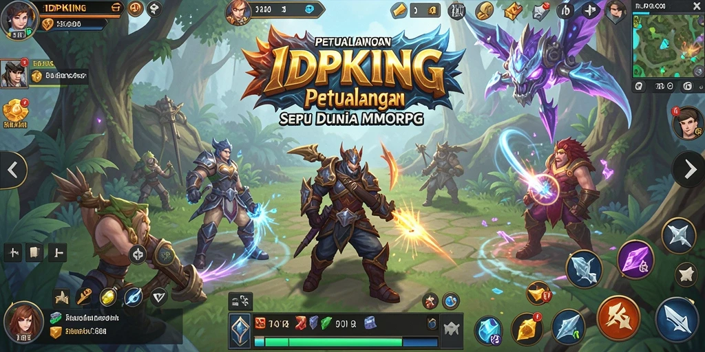 Screenshot IDPKING menampilkan aksi dinamis dalam gameplay MMORPG.