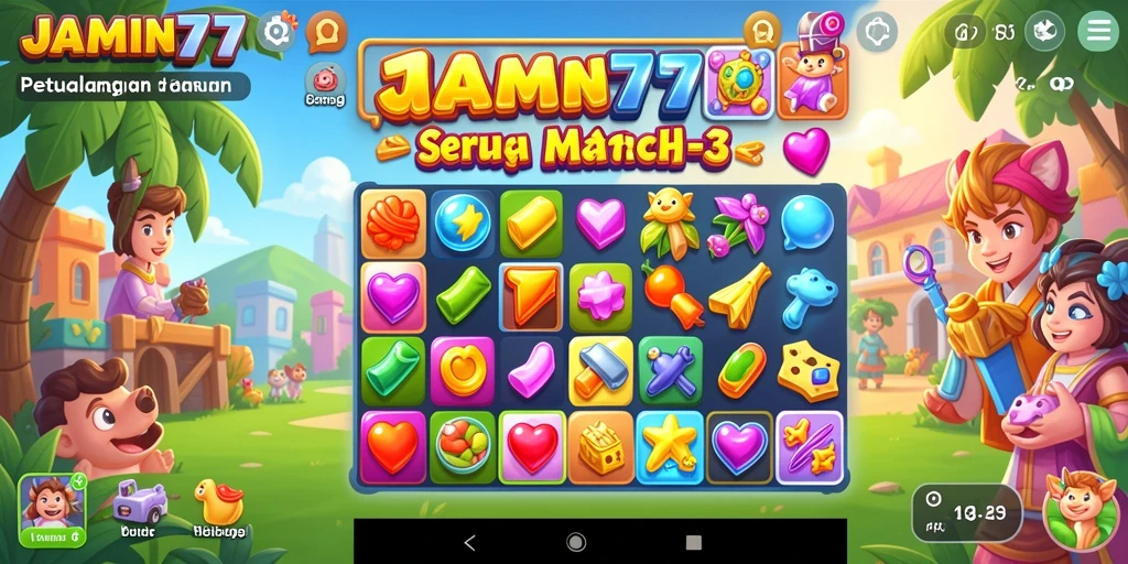 Screenshot gameplay JAMIN777 yang penuh warna dan seru.