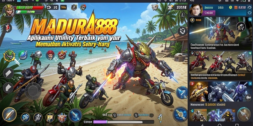 Screenshot utama <strong>MADURA88</strong> menampilkan antarmuka yang intuitif dan fitur-fitur aplikasinya.