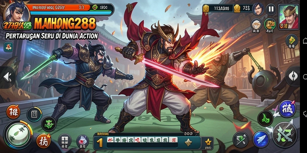Screenshot gameplay aksi menegangkan di MAHJONG288.