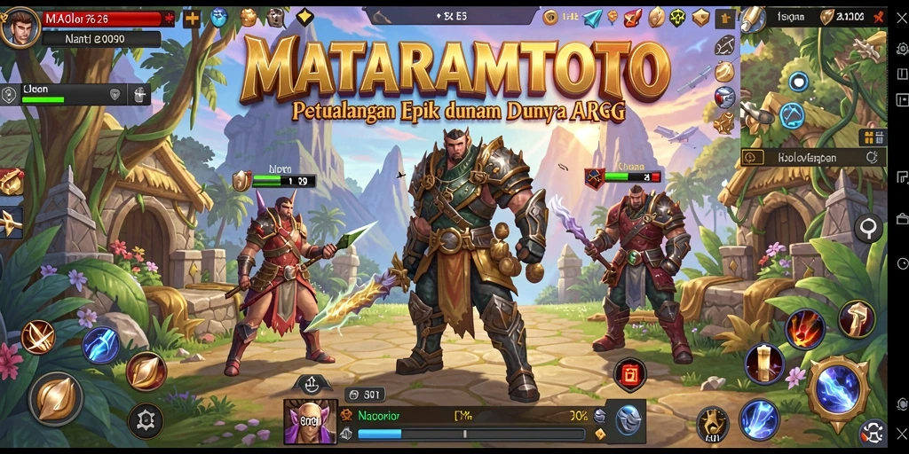 Tampilan gameplay MATARAMTOTO yang epik dan menakjubkan.