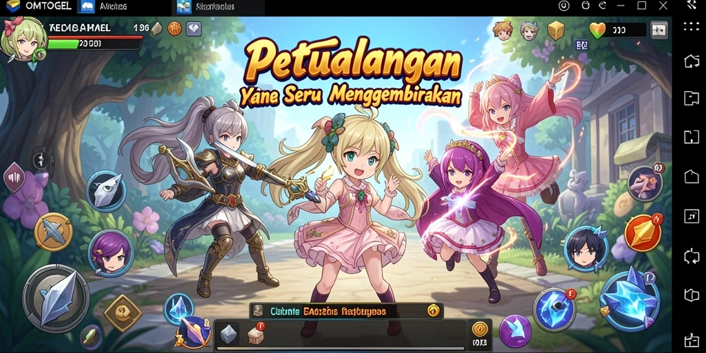 Tampilan gameplay menarik dari OMTOGEL dengan karakter Anime yang beragam.