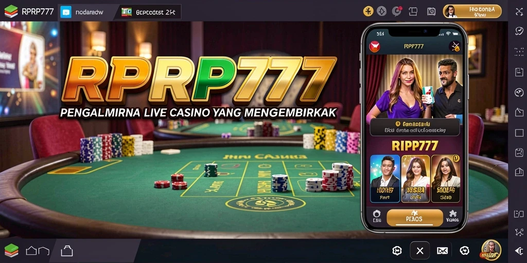 Screenshot gameplay RPRP777 menunjukkan suasana kasino yang mengasyikkan.