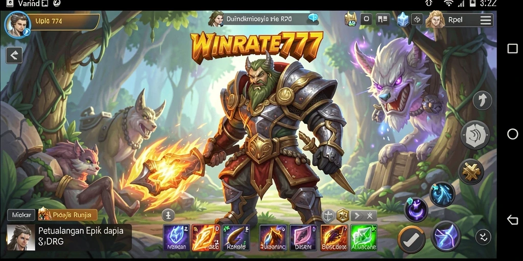 Tampilan menarik dari gameplay RPG yang memukau dalam WINRATE777.